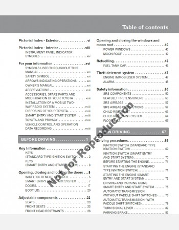 toyota aurion 2012-2013 owners manual